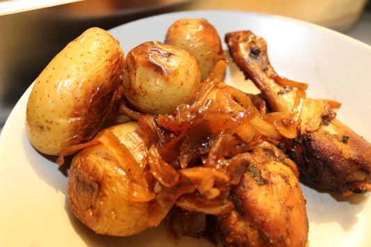 Marché de Noël - Pilon de poulet mariné au miel et au curry